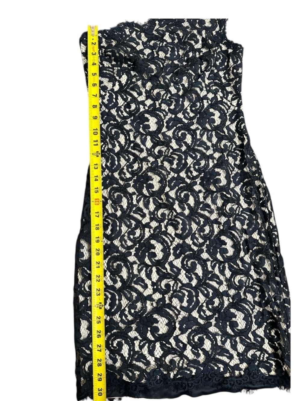 Tadashi Shoji Navy One-Shoulder Lace Sheath Dress - Picture 8 of 9